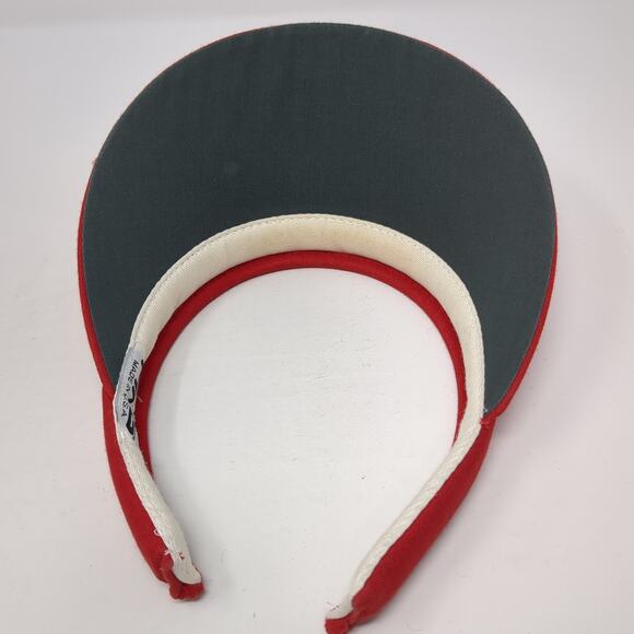 Ping Golf Sun Visor Cap Red One Size Wide Embroidered Vintage Sun Protection USA - Picture 7 of 8